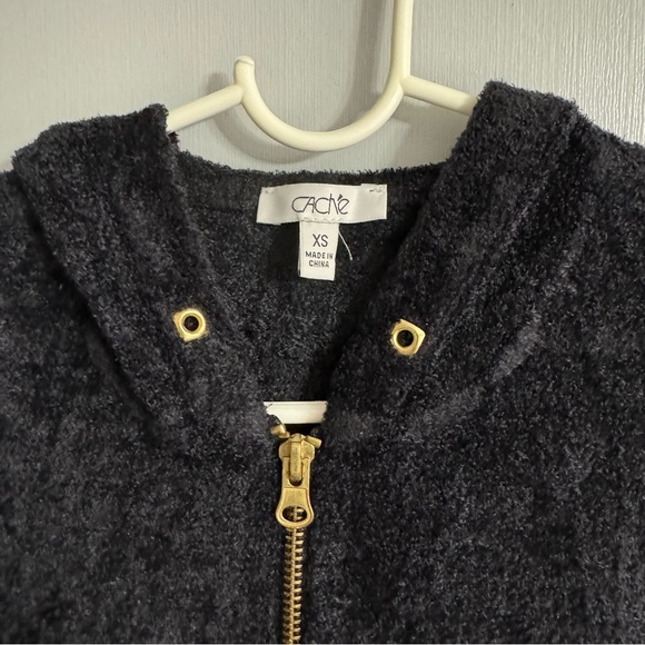 Cache Fleeced Cropped Hoodie Top Size XS - Picture 4 of 4